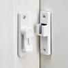 INIRET 2 Packs White 90 Degree Flip Latch,Zinc Alloy Right