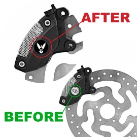 Kustom Cycle Parts Dove Cross Front Brake Caliper Insert Pair Fits Harley Davidson Brembo