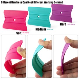 EHDIS 2pcs Vinyl Squeegee Felt Edge Squeegee Wallpaper Smoothing Tool Window Tint Squeegee 4 Inch Car Vinyl Scraper Decal Applicator Window Tint Tool with Felt Edge