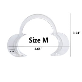 Pack of 10 C-Shape Dental Cheek Holder Dental Mouth Opener Lip Holder for Teeth Whitening Mouth Guard - Clear Size M