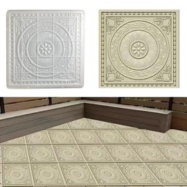 EAIVENY Large Brick Mold, 15.75"x15.75"x2.36" Concrete Molds ，Walk Maker Reusable Path Brickform Stepping Stone Paver Lawn Patio Yard Garden DIY Walkway Pavement Moulds (40-HL)