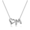 LIHELEI Silver Heart Initial Necklace for Women, 925 Silver, Heart