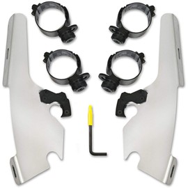 Memphis Shades Trigger-Lock Mounting Kit (Polished/FATS and Slim WINDSHIELDS) for 18-21 Harley FLSB