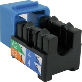 CAT6 RJ45 Keystone Jack, V-Max Series - Blue Color - (50 pack)