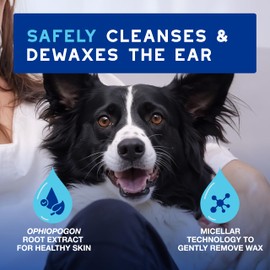 DOUXO® Skin & Coat SPA - Ultra-Safe Dewaxing Ear Cleaner for Dogs and Cats, 4.1 fl oz, Safely Cleans and Dewaxes The Ear, Skin-Friendly Formula