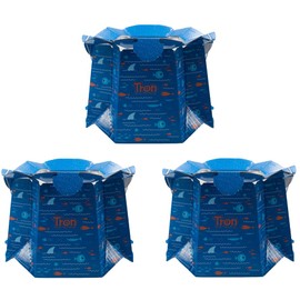 Hippychick Tron Potty, Travel Sickness Throw Away Packs for Children of up to 30 kg, Disposable, Collapsible, Portable, Non-Spill, Environment Friendly, Potty Training, 3-Pack, Fish