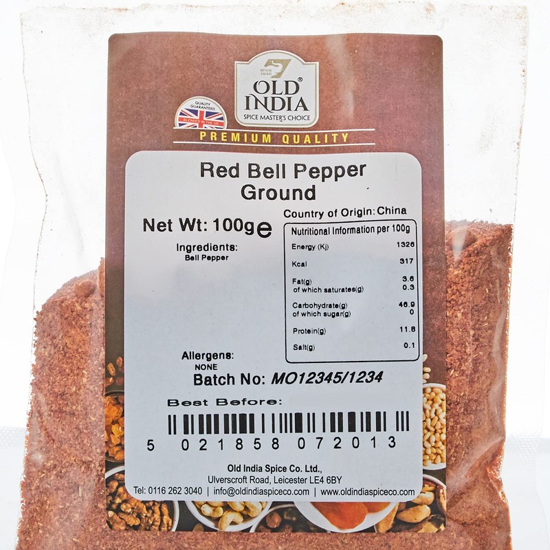 Old India Red Bell Pepper Ground 100g