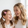 12Pcs Rhinestone Flower Snap Hair Clips - Women Hair Accessories