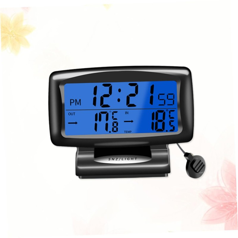 CHILDWEET Mechanical Car Thermometer Night Light Dual Temperature Gauge for