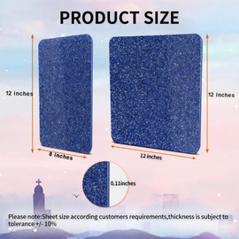 Acrylic Sheets Both-Side Glitter Acrylic Sheet 1/8 Thick for Laser Cutting Engraving Plexiglass Sheets for Art Design Crafting DIY Home Decore Festival Ornaments (2, Blue, 12x12 Inch)