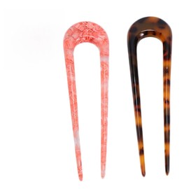 Vaguelly 2pcs U Shape Hair Clips Elegant Bending Hairwear Decoration Lightweight and Comfortable Hair Combs Unique Fashion Headwear for Women for Daily Styling