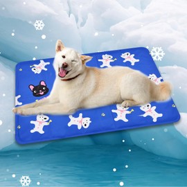 Wegitcs Self Cooling Dog Mat, Washable & Portable Pet Cool Mats for Indoor Or Outdoor, Non-Toxic Polymer Gel Sleep Mat Pad, Summer Cooling Pad for Small Medium Large Dogs