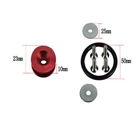 Car Bumper Washer Quick Release Fasteners Aluminium Alloy Engine Bay Dress Up Kit for Car Bumper Trunk Mud Guard Lid (2 Set, Black)