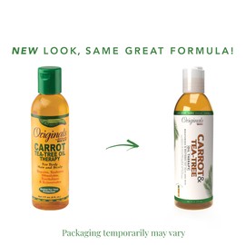 Originals by Africa's Best Carrot Tea Tree Oil Therapy, For Body, Hair and Scalp, Natural Organic Oils Repair, Restores Stimulates, Revitalizes &, Rejuvenates, 6 oz