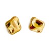 Jemjosh 14K gold plated chunky alloy stud earrings for women