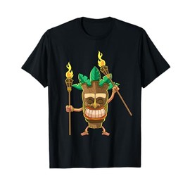 Tiki Man Hawaiian Summer Tropical Luau Party Men Kids T-Shirt