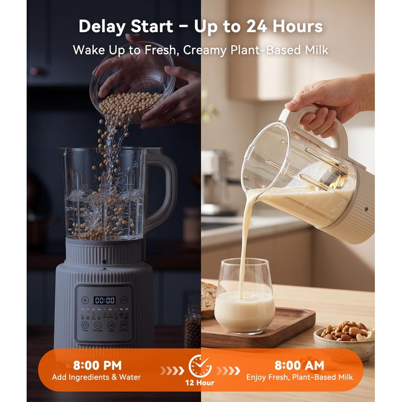 Encyclpo Nut Milk Maker Machine, 59.18 oz Automatic Nut Milk