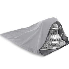 LEIFIDE Silver Storage Bags Oversized 24" x 30" Zipper Anti Tarnish Cloth Bag for Silver Storage, Silver Tray, Jewelry, Flatware, Silver Vase, Silver Polishing Cloth for Tarnish Cleaning (Light Gray)