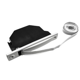 DOJA Barcelona Roller Shutter Belt Winder Flush-Mounted 20 mm Blind Tape White Polyamide Cover Plate Blind Tape Shovel Roller Shutter Belt Winder with Cover Plate