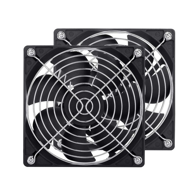 KEYFANCLUB 2-Pack 120mm Fan DC 12V Computer Fan 120mm x120mm