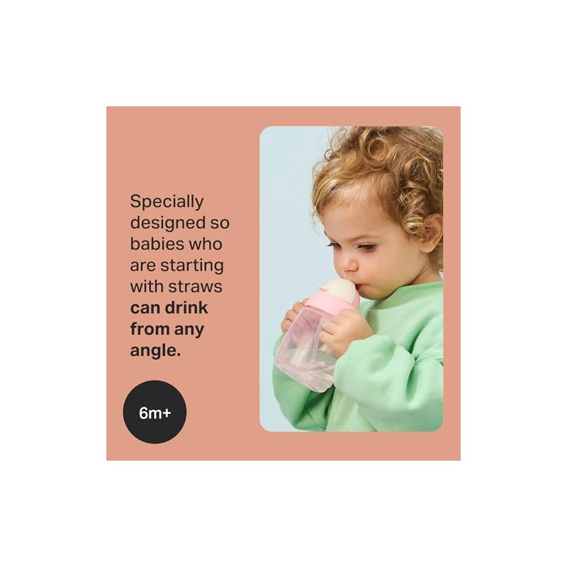 Tommee Tippee Vaso Entrenador Popote Silicón 240 ml 6+m Rosa