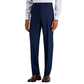 Nautica Mens Modern fit 2 Piece Suit 48 L / 43 Waist Blue Navy Birdseye Stretch