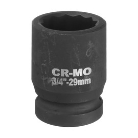 uxcell 3/4-Inch Drive 12 Point Impact Socket 29mm Metric Spindle Axle Nut Socket Driver Wrench for Auto Repair Easy Removal