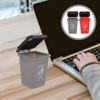 Healeved Creative Desk Bin Trash Can Shape Pen Organizer Lid