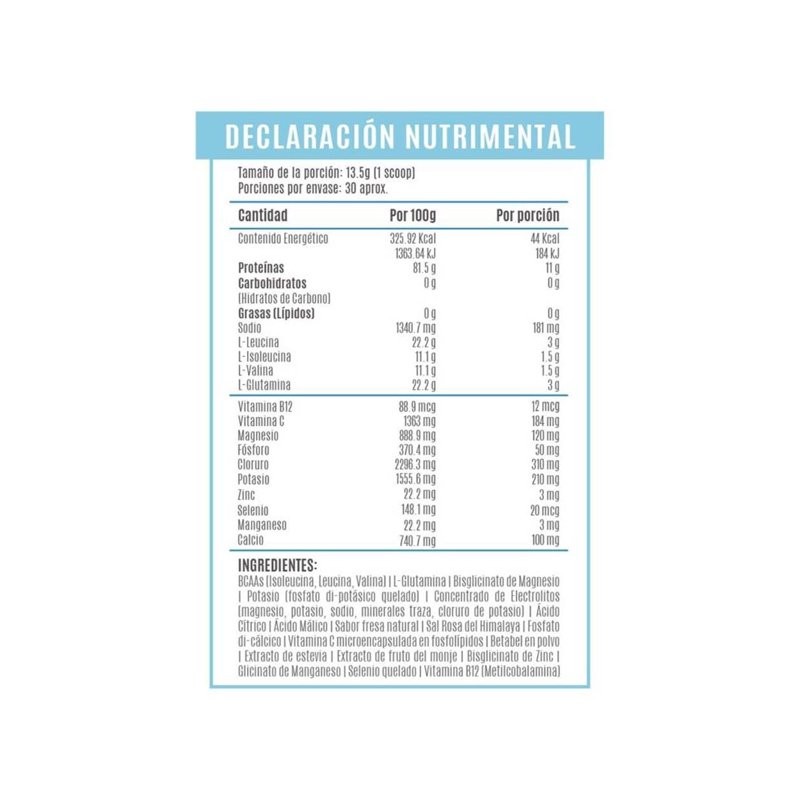 Suplemento alimenticio Bridman BCAAS & glutamina sabor mora limón 405