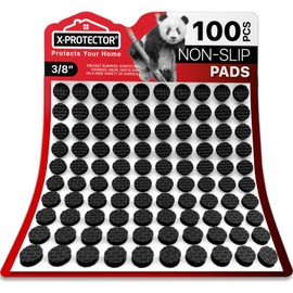 Cabinet Door Bumpers X-Protector 100 PCS – Small Rubber Pads 3/8” – Ideal Black Rubber Bumpers – Self-Adhesive Thick Rubber Dots – Bumper Pads to Protect Glass & Other Surfaces!