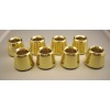 8 POLISHED SOLID BRASS 1 1/2" CANDLE FOLLOWERS - BURNERS