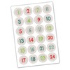 Papierdrachen 24 Advent calendar boxes - red green beige design