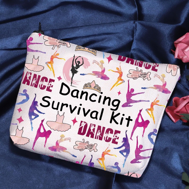 Dancer Gift Dancing Survival Kit Dancing Girl Zipper Pouch Makeup
