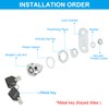 PATIKIL Cabinet Cam Lock with Key 2pcs 5/8"(16mm) Keyed Same