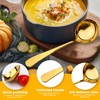 2 Pack Gold Stainless Steel Soup Ladle, 7.5" Small Metal