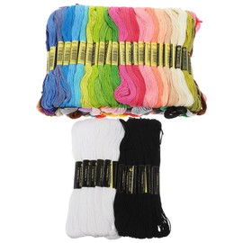 KONTONTY 124Pcs Colored Handcraft Threads for Sewing Embroidery and Cross Stitching Includes Unique Colors Threads for DIY Projects and Crafts