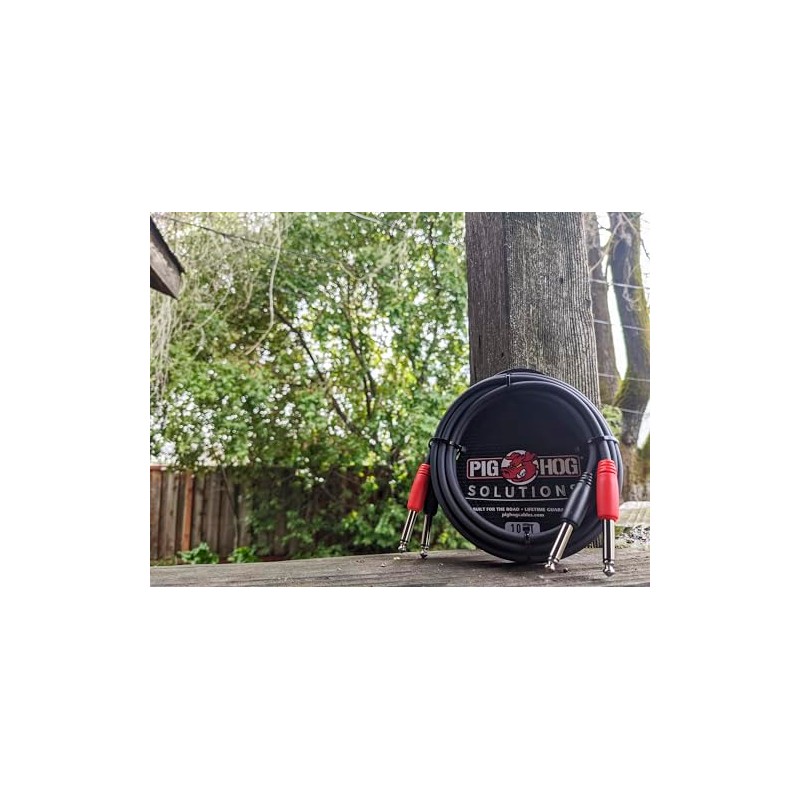 Pig Hog PD-21403 - Cable doble mono de 1/4 pulgadas