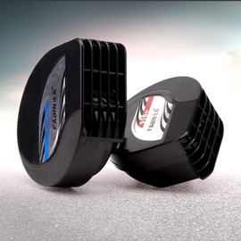 FARBIN Slender Horn, Thin, Compact, 118 dB 12 V, 2-Pack Swirl, 410Hz+510Hz, Premium Sedan Sound, Compatible with Vehicle Inspection, Ground Harness Included (12V, Compact Snail Horn)