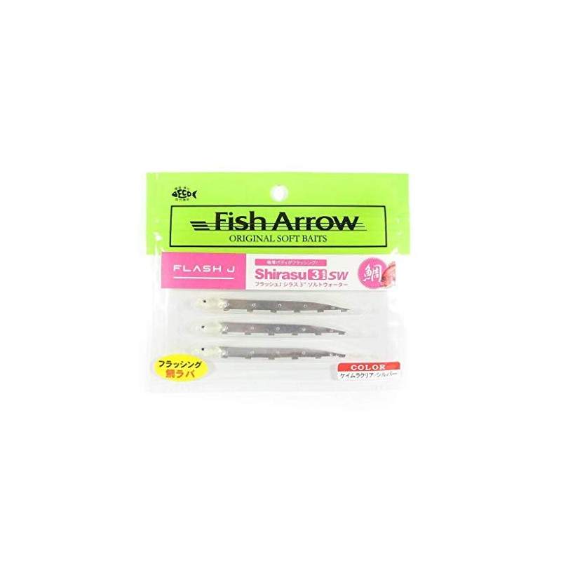 Fish Arrow (fissyuaro-) Worm Flash – J 3 sirasu SW # 146 keikurakuria/Small.