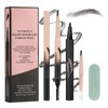 Angled Brush Eyebrow Pencils Set,3-in-1 Liquid Microblading Eyebrow Pen for