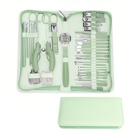 Taoluwin Manicure Set, 35Pcs Nail Clippers Set, Nail Care Kit with Sharp & Durable Nail Clippers, Portable PU Leather Storage Bag for Home, Travel, and Professional Use