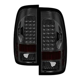 Jdragon Tail Light Compatible for Ford 97-03 F150 99-07 F250/F350/F450/F550 SuperDuty Smoked LED Tail Lights Set