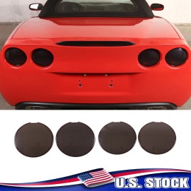 Unbrand 4PCS Smoked Tail Light Covers Blackout Lens Fit For Corvette C6 2005-2013