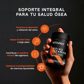 Vitamina D3 + K2 con MCT Oil | Rápida Absorción y Alta Biodisponibilidad | Certificado FST | Huesos y Sistema Inmune | 90 Softgels | 3 Meses
