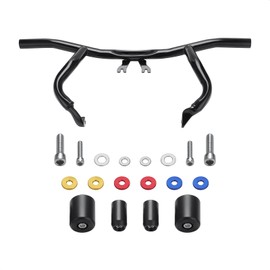 Kiawnia Front Engine Guard Highway Crash Bar Flat-Out Bar Fit for Harley Touring Road King CVO Road Glide FLTRXSTSE ST Road Glide FLTRX Street Glide FLHX 2015-2025