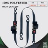 QTM 4 Pack Retractable Ratchet Straps, 1" x10' with Soft