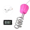 Electric Floating Immersion Water Heater Boiler with Digital Thermometer Pink