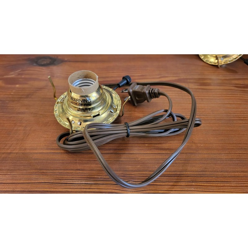 B&P Lamp® #2 Electric Brass Plated Burner with On-Off Switch