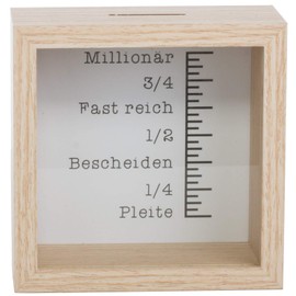 Brandsseller Millionaire Money Box Photo Frame Design with Window and Scale