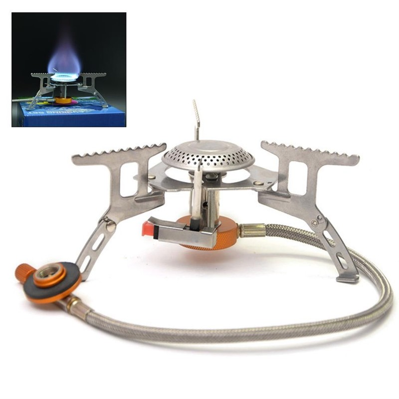 3500W Outdoor Camping Gas Stove Portable Split Butane Foldable Electronic